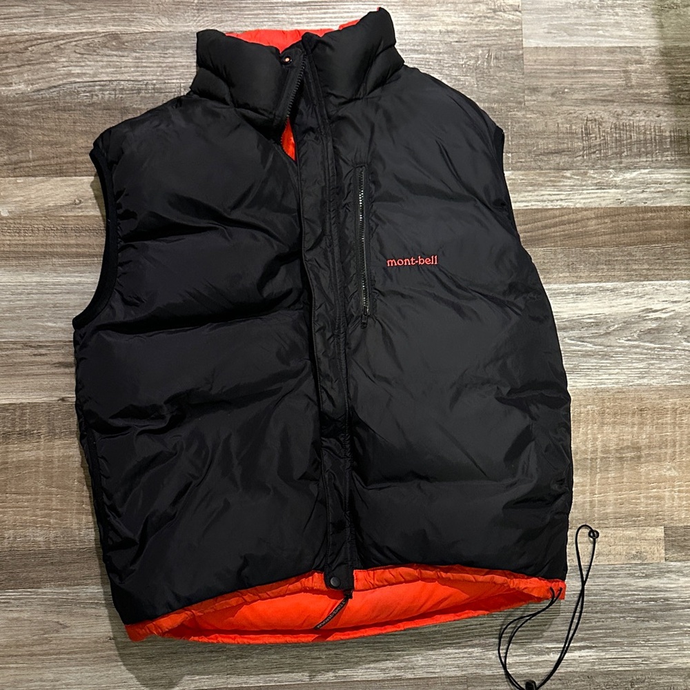 Montbell Black and Red Puffer Vest